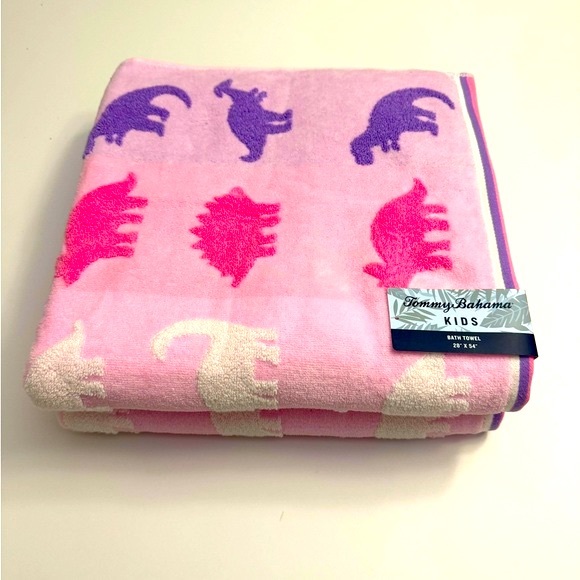 8pc TOMMY BAHAMA Kids 100% Cotton Bath Towel Set - Daniele Di - Pink/Purple - Picture 3 of 11